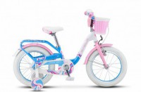 Детский велосипед Stels Pilot-190 16" V030 Белый розовый голубой - магазин СпортДоставка. Спортивные товары интернет магазин в Кемерово 