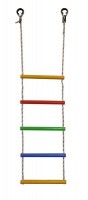 Детская веревочная лестница для ДСК 5 перекладин цвет радуга ЛВ5-3В - магазин СпортДоставка. Спортивные товары интернет магазин в Кемерово 